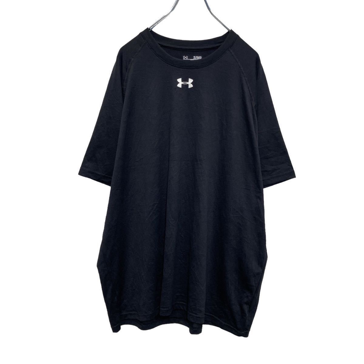 UNDER ARMOUR 半袖 ロゴ Tシャツ XL ブラック ホワイト アンダーアーマー スポーツ ドライ 古着卸 アメリカ仕入 a505-6276_画像1