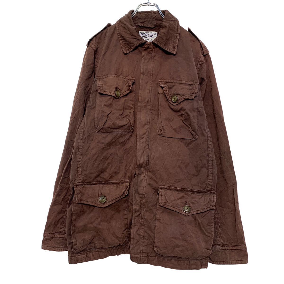 pimpson's ミリタリー ジャケット XL位 ブラウン M-65 ビッグサイズ 古着卸 アメリカ仕入 a505-6220_画像1