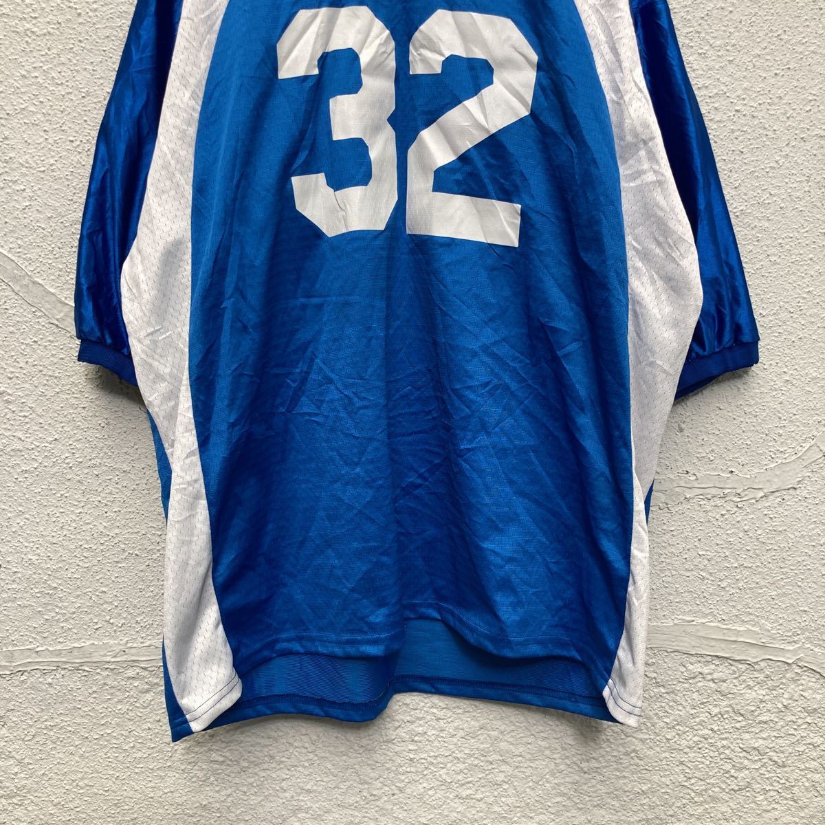 TEAMWORK 半袖 ゲームシャツ 2XL ビッグサイズ USA製 スポーツ 青 ブルー 古着卸 アメリカ仕入 a505-6554_画像3