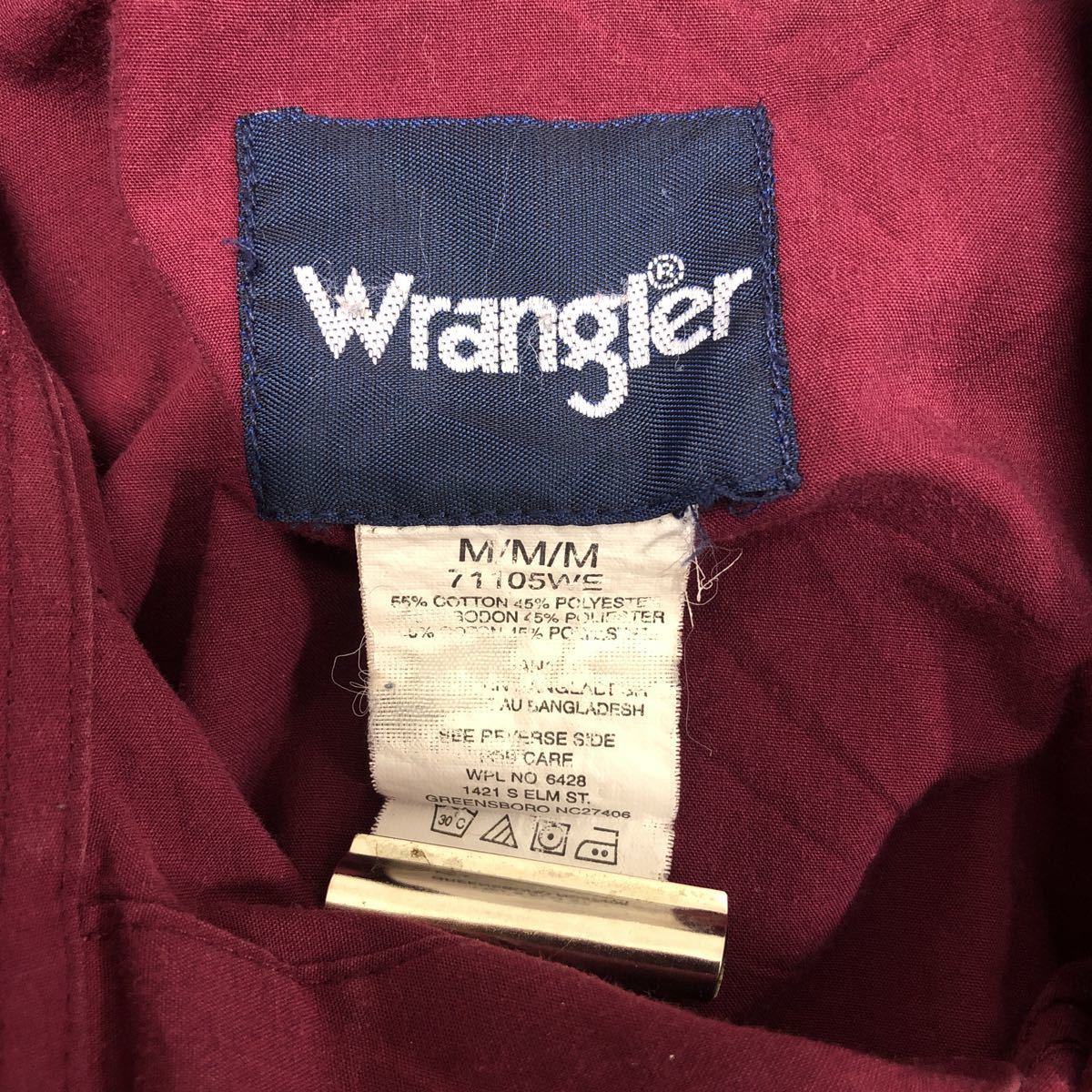 Wrangler ワークシャツ ウエスタンシャツ M サイズ ラングラー 古着卸 アメリカ仕入れ a412-5301_画像7