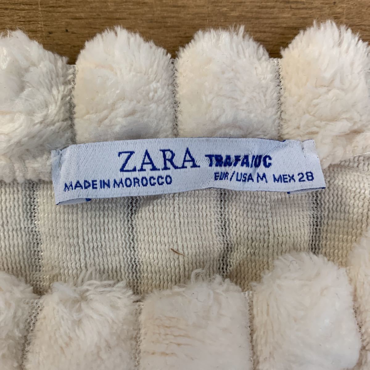 ZARA ボア トップス ウィメンズ M ストライプ 無地 ザラ クロップド丈 古着卸 アメリカ仕入れ a412-5615_画像7