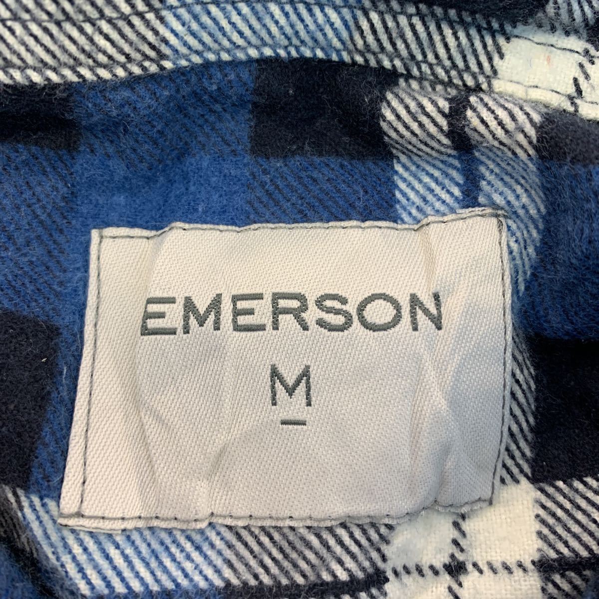 EMERSON 長袖 チェック ネル シャツ M ブルー エメルソン 古着卸 アメリカ仕入 a505-7009_画像7