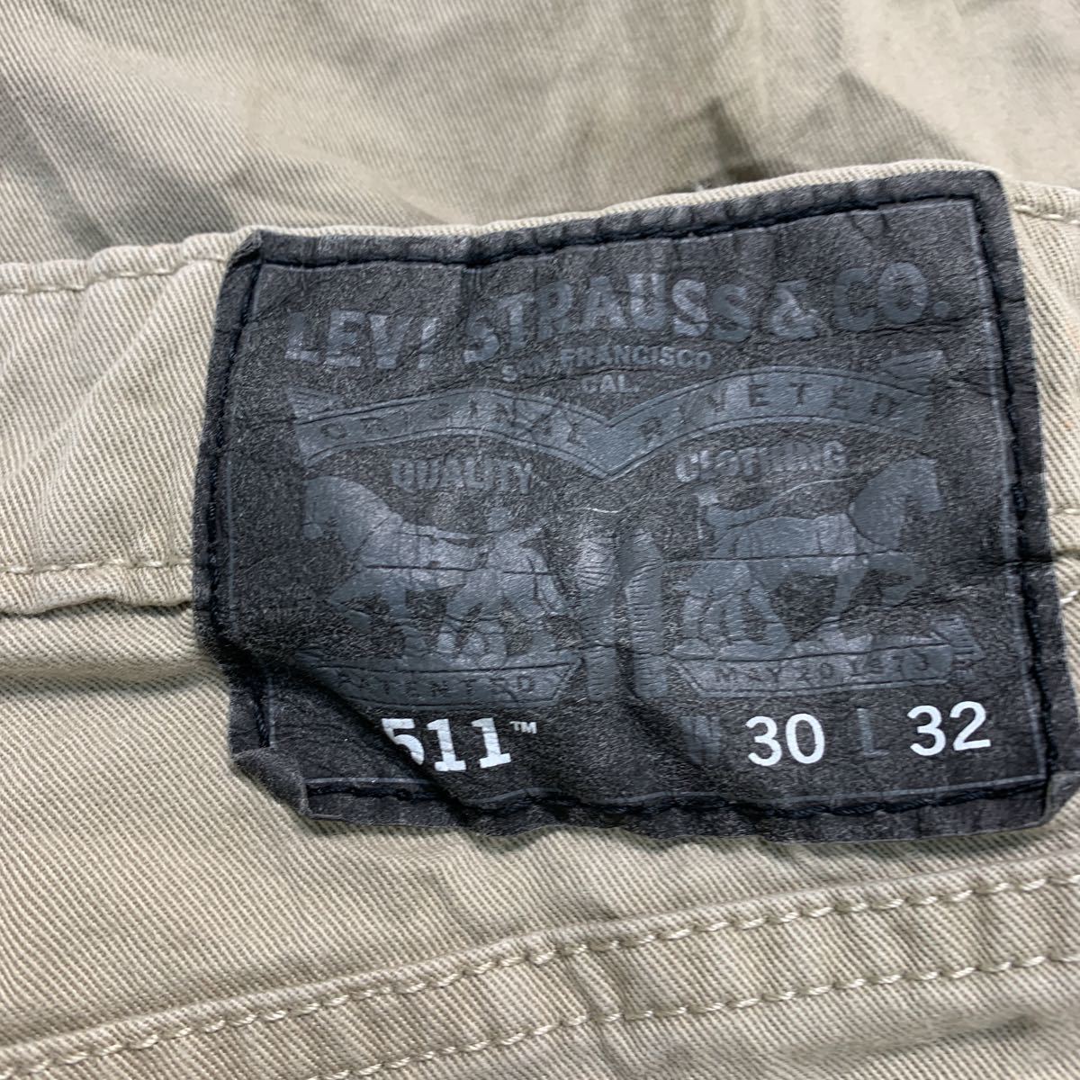 Levi's 511 カラーデニムパンツ W30 リーバイス スキニー ストレッチ ベージュ 古着卸 アメリカ仕入れ b403-37_画像8