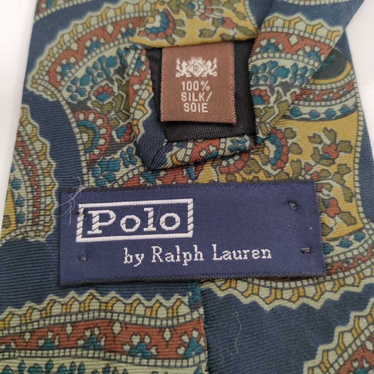 Polo by RALPH LAUREN( Polo bai Ralph Lauren ) navy peiz Lee pattern necktie 