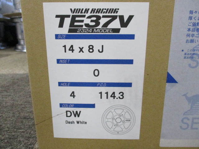 W②/RAYS/ボルクレーシング/TE37V/2324 MODEL☆14インチ/8J±0☆4/114.3