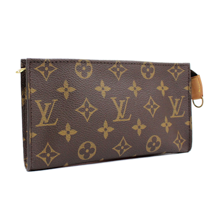 ルイヴィトン LOUIS VUITTON モノグラム ブラウン 茶 バケットGM 付属品ポーチ フラットポーチ_画像1