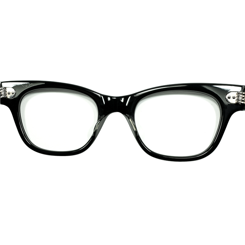 男臭い渋いアングラオーラ漂う1950-60sデッドUSA製オリジナル TART OPTICAL タートオプティカル タート COUNTDOWN 前期　BLACK size46/20_画像6