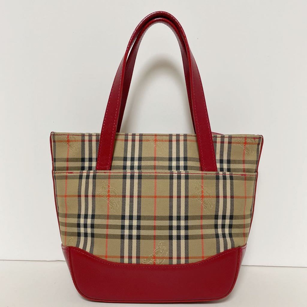即決 BURBERRY バーバリー ノバチェック シャドーホース ミニ トート