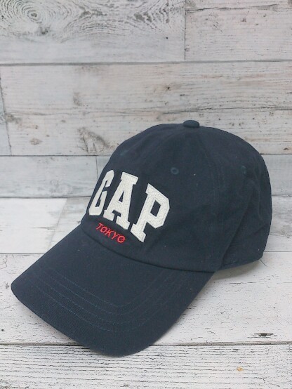Gap ギャップ ベースボールキャップ 帽子 ロゴ ロー 調節可 TOKYO 刺繍 シミあり ネイビー ONE SIZE レディース 1304000004761_画像1