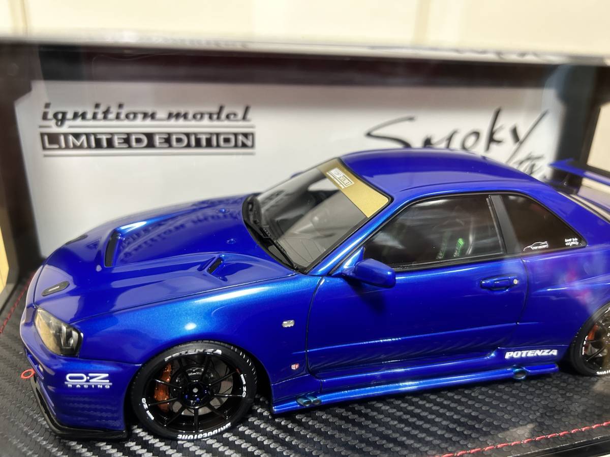 ignitionmodel1/18 TOPSECRET(BNR34) ブルー-