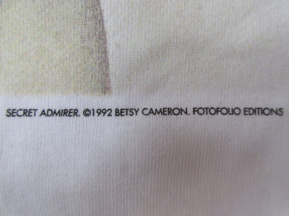 90's USA製 ベッツィ・キャメロン FOTOFOLIO フォト Tシャツ XL 白 Betsy Cameron Little Angels 子供 写真 写真家ART芸術 現代美術 美術館_画像8