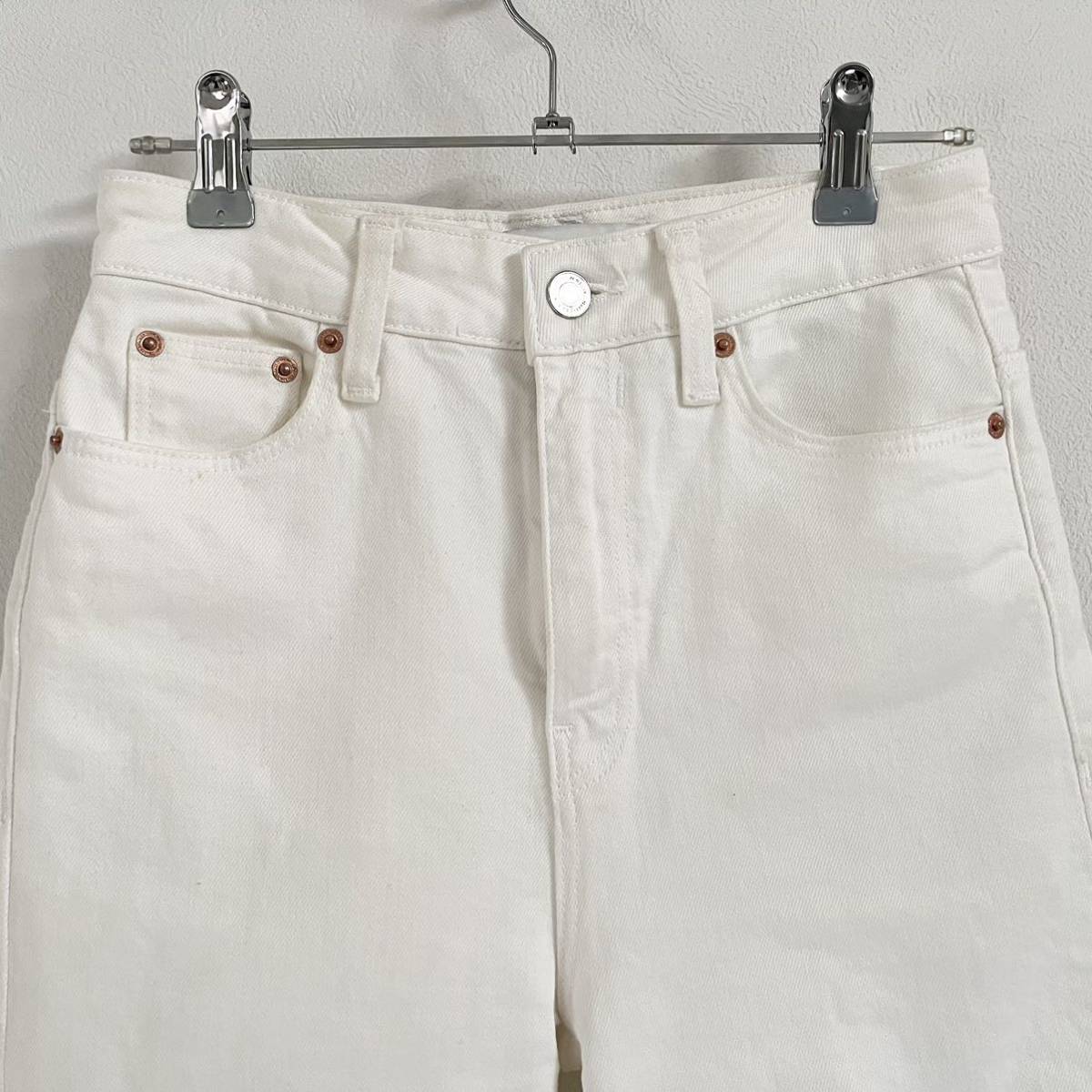 ZARA ザラ ホワイト プレミアムキュロットデニム 32 22 マリン ZARA ザラ ホワイト プレミアムキュロットデニム 32 22 マリン