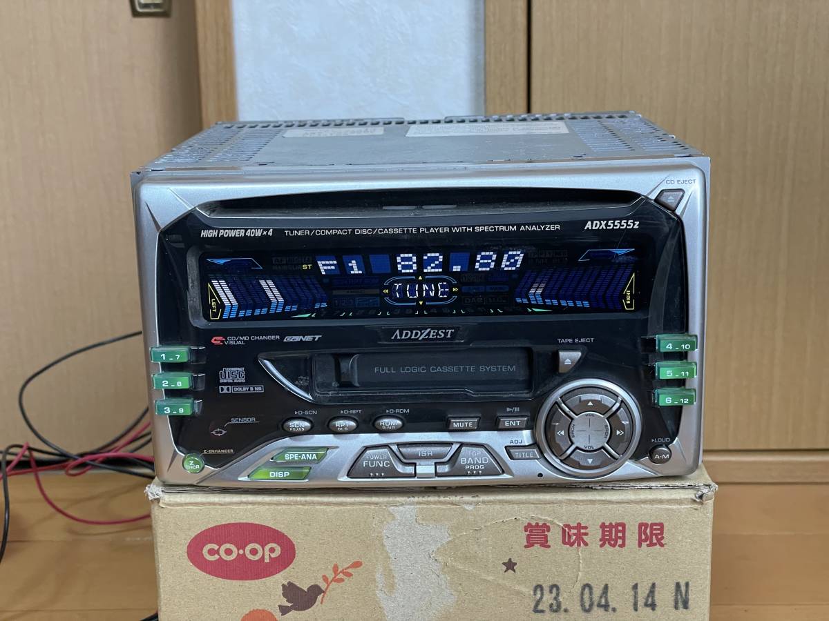 状態良好動作品□アゼスト製2DIN CD/カセットデッキ ADX5555Z 動作確認済み