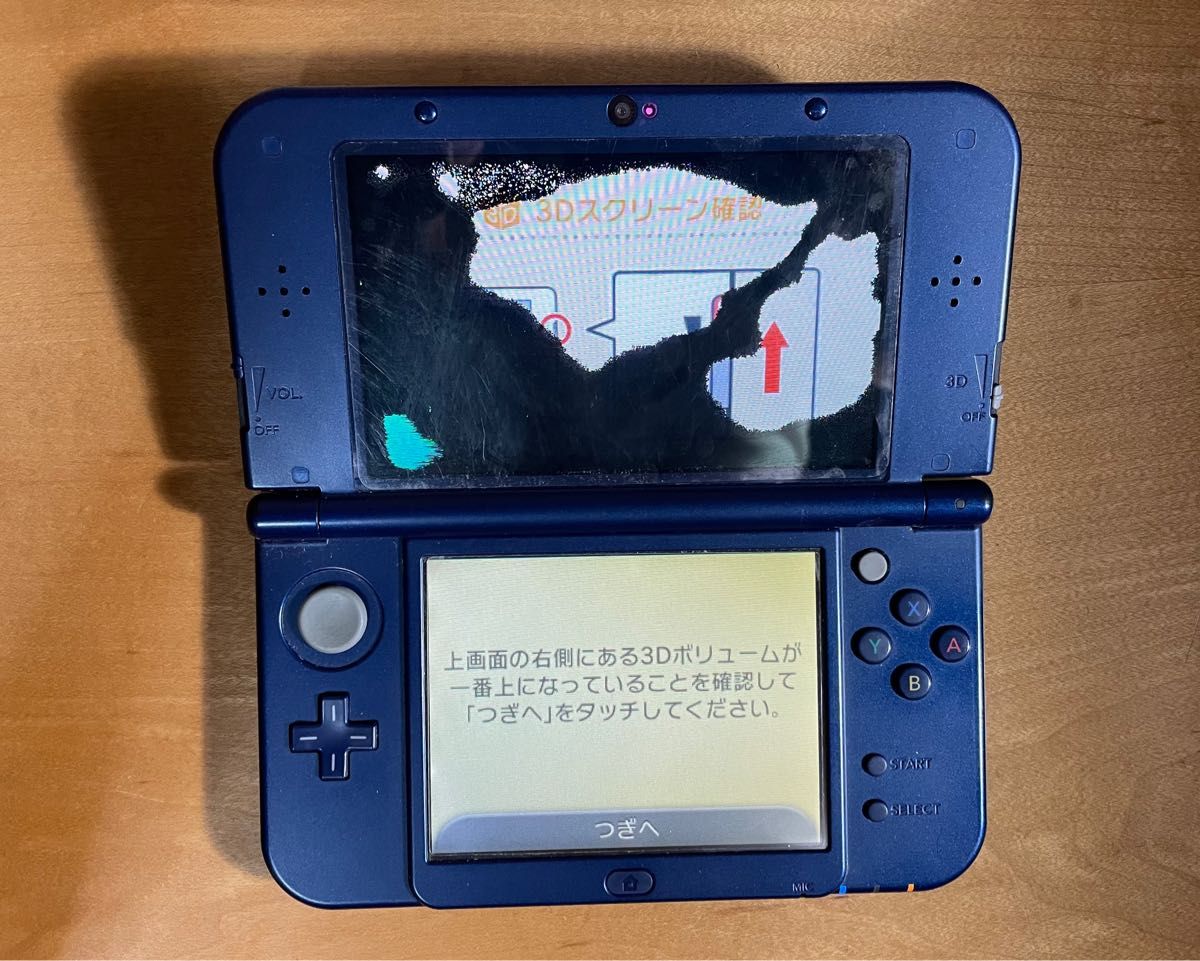 new ニンテンドー 3DS LL 本体 メタリックブルー 液晶割れ ジャンク品