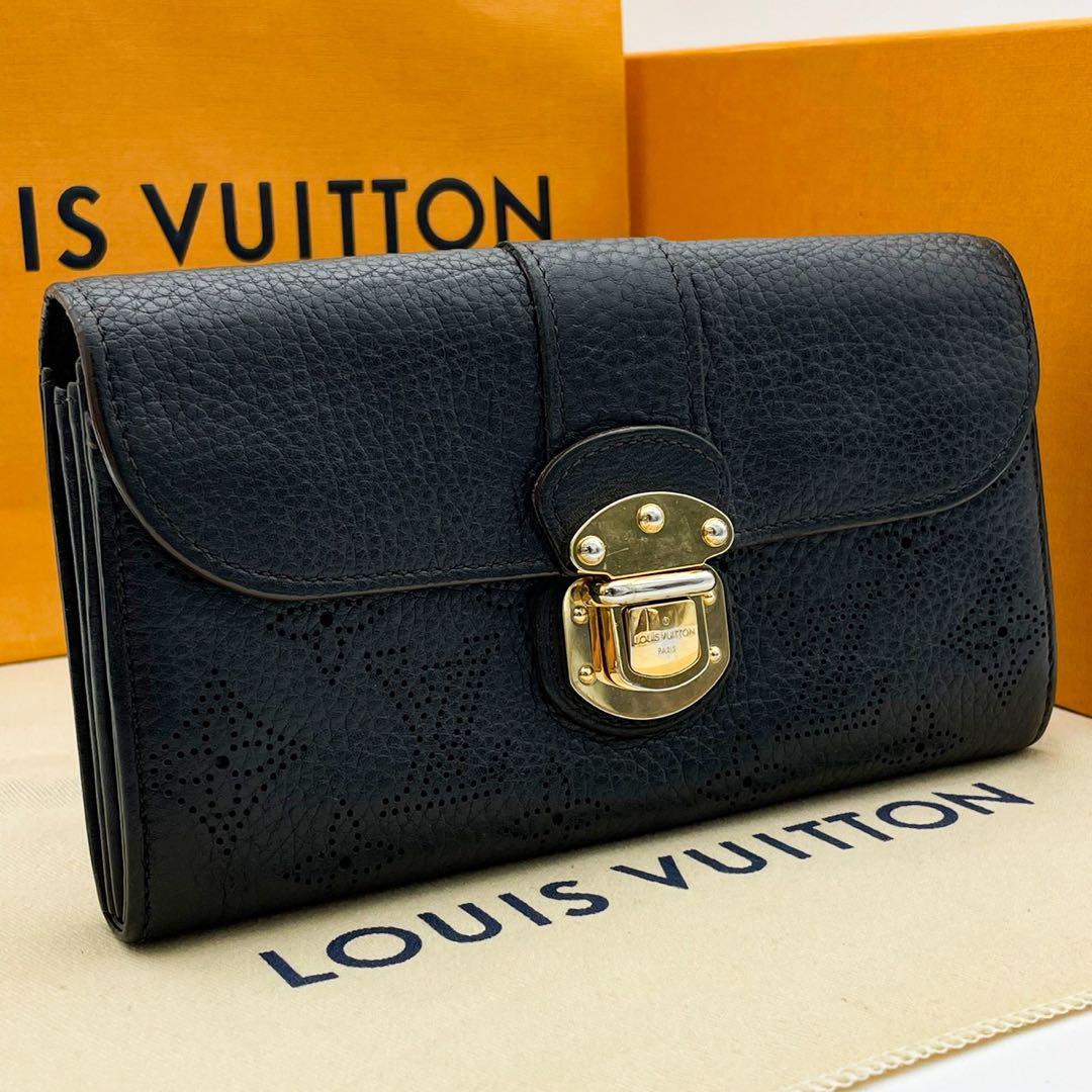 ルイヴィトン LOUIS VUITTON マヒナ ポルトフォイユ イリス 長財布-