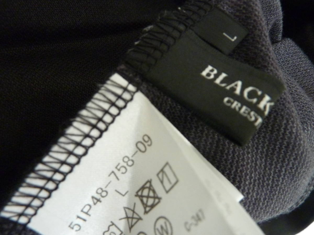 【限定】モデル 新品 BLACK LABELCRESTBRIDGEブラックレーベル クレストブリッジ サイドチェック ポロシャツ 【Ｌ】 ブラック_画像7
