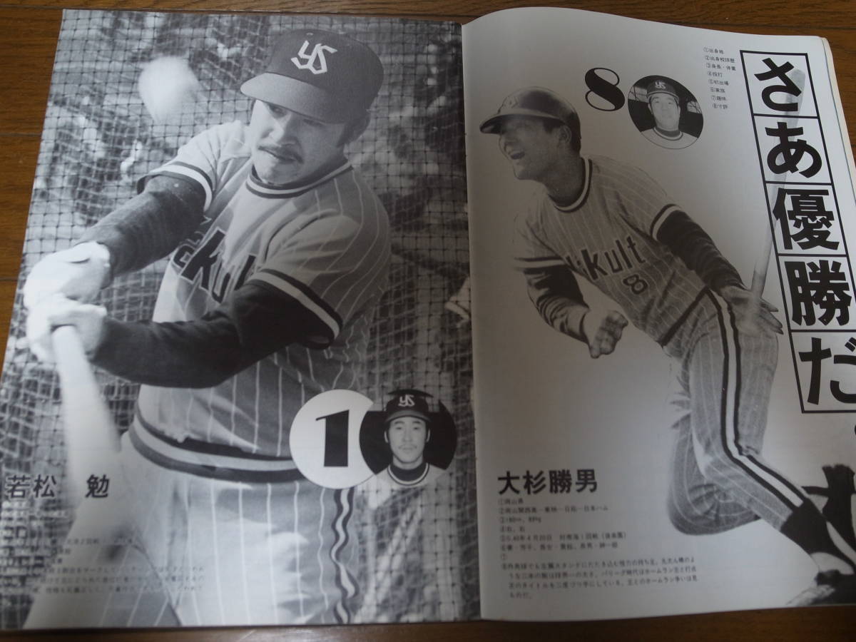 お買い得商店街 ヤクルトスワローズファンブック1975年/若松勉/大杉勝男/松岡弘 野球一般