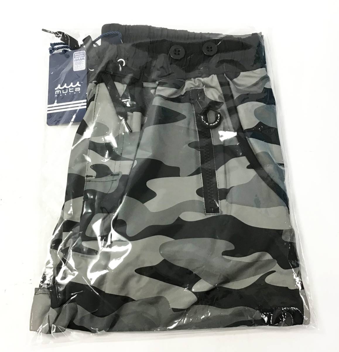 MUTA MARINE ラッシュ ロングパンツ MONO CAMO サイズ5 M 黒/ブラック