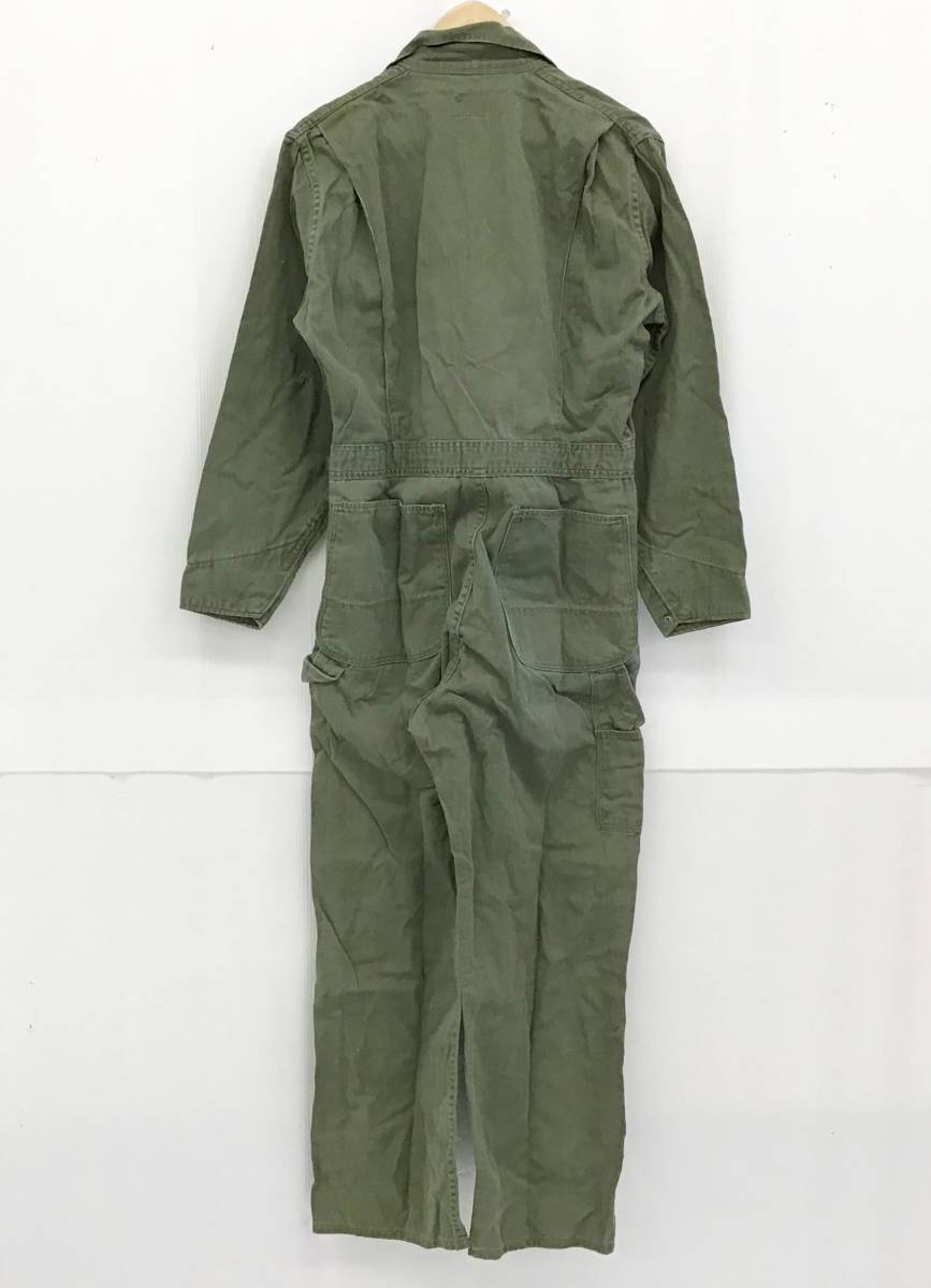 BLUE BELL SANFORIZED つなぎ ヘリンボーン prenticeジッパー カーキ系