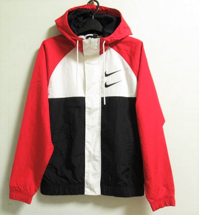 上質で快適 NIKE スウッシュ ウーブン ジャケット パンツ セットアップ 赤 ナイキ