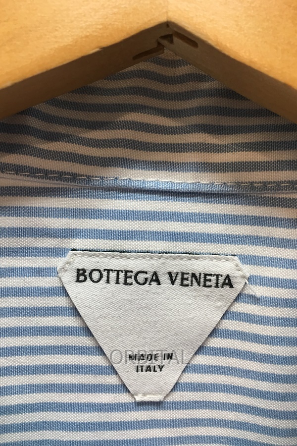 経堂) ボッテガヴェネタ Bottega Veneta コットン カーブド オーバーサイズ ストライプ シャツ サイズ40 22AW_画像6