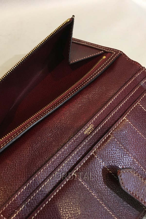二子玉)Hermes エルメス ベアン クラシック 二つ折り長財布 エプソン