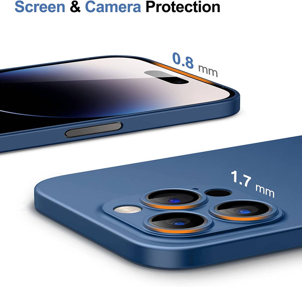  iphone14Pro iphone14 ケース カメラレンズ 保護カバー アイフォン14プロ 軽量 マット質感 PPハードミニマリストケース _画像2