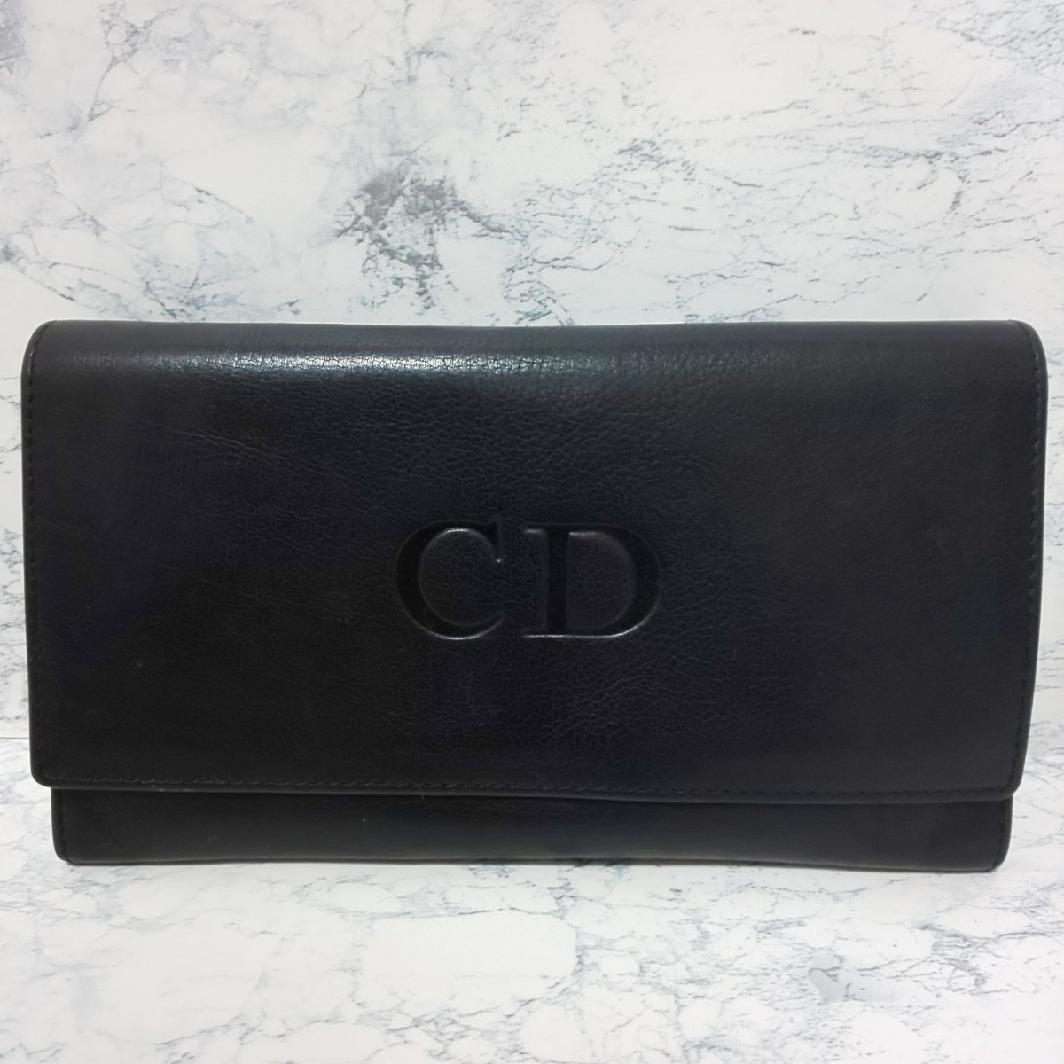 Christian Dior 折り財布 ブラック CD レザー - 通販 - guianegro.com.br