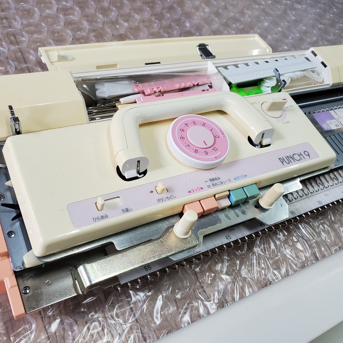 編み機、編機、ブラザー編機、ブラザー編み機9㎜太機パンチ9(ナイン)KH