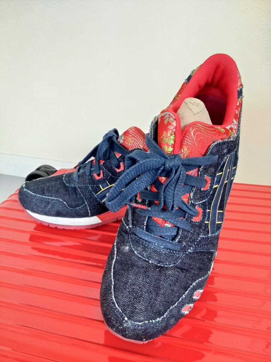 アシックス　ASICS　アシックスタイガー　ゲルライト3 GEL-LYTE Ⅲ　岡山デニム　西陣織　27.5cm