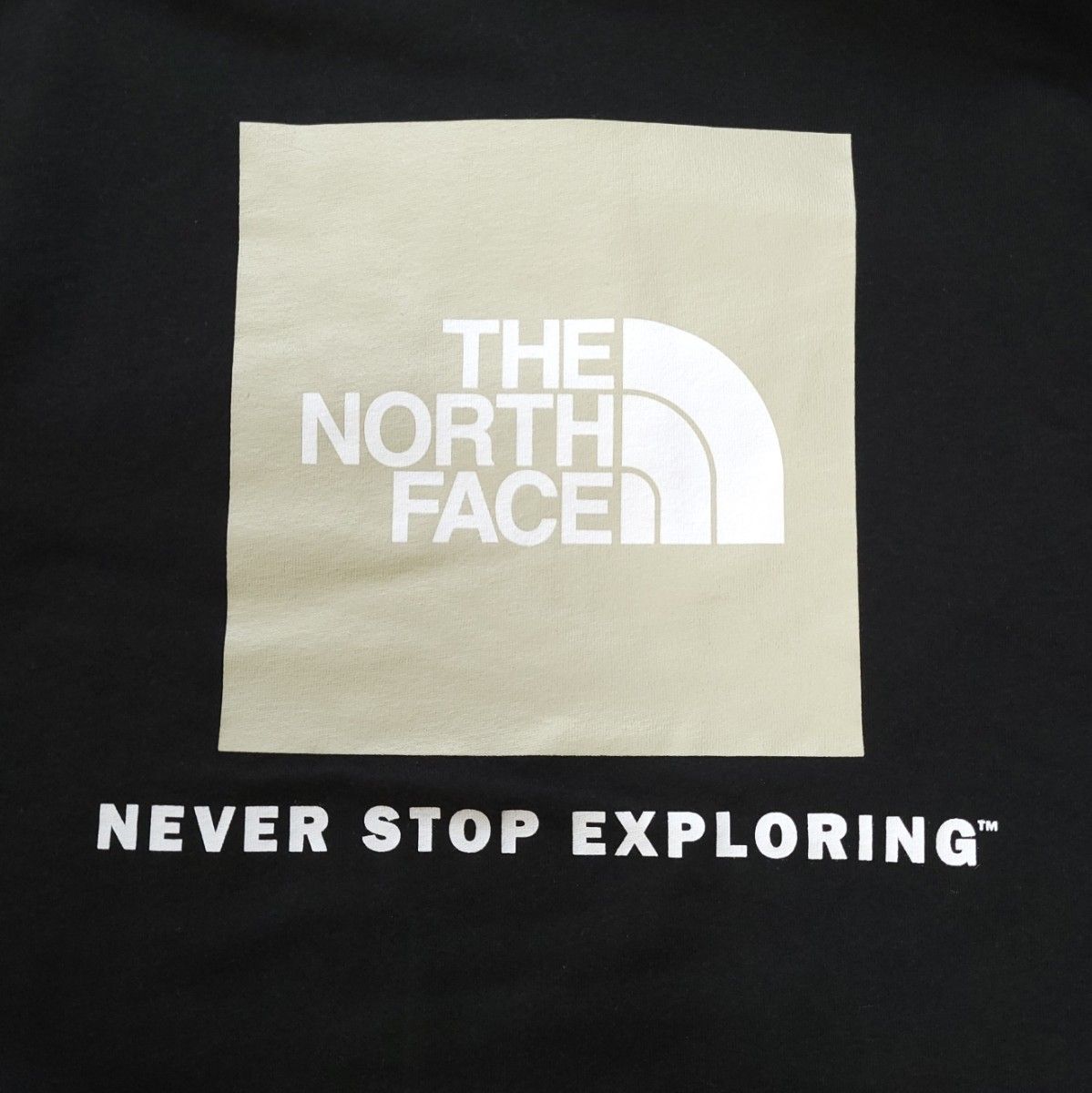 THE NORTH FACE　ノースフェイス　ボックスロゴ パーカー XXL相当 スクエアロゴ ブラック