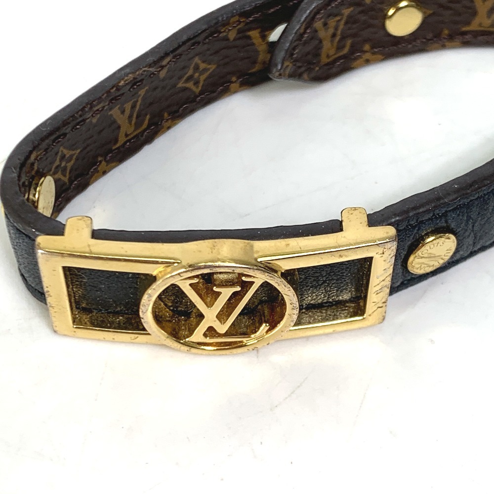 LOUIS VUITTON ルイヴィトン M6558F モノグラム ブラスレ・ドーフィーヌ アクセサリー ブレスレット カーフレザー ブラック  【中古】