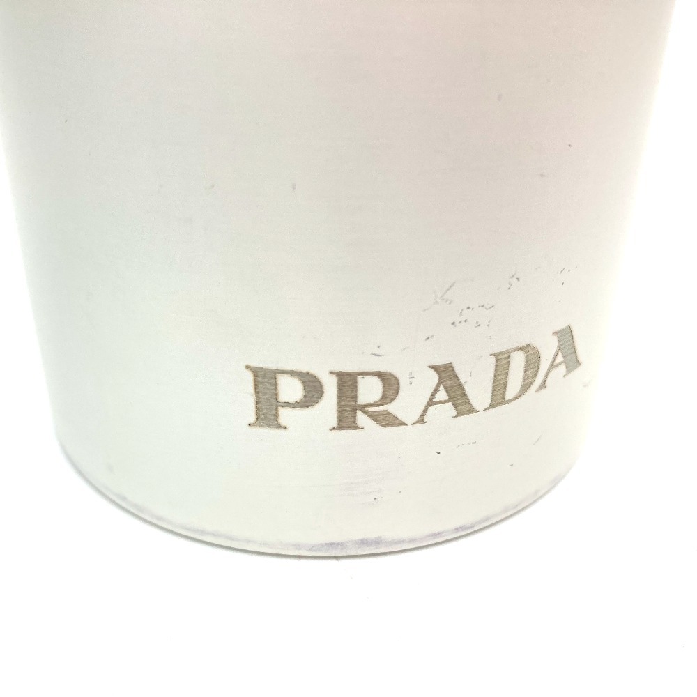 国内発送 2UH003 プラダ PRADA 未使用 ロゴ ホワイト ステンレス