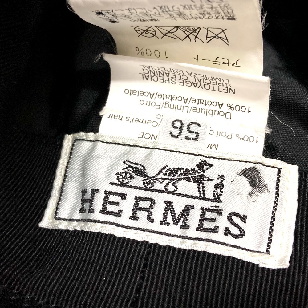 HERMES エルメス H柄 バケットハット ハット帽 帽子 アパレル 小物 上品 レディース ブラック×ブラウン_画像7