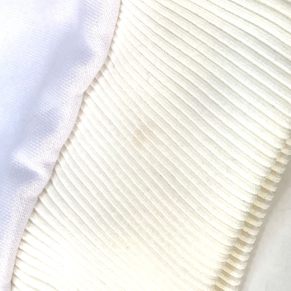 FENDI Fendi FAF069 одежда длинный рукав tops ламе Zucca Logo Zip выше тренировочный жакет белый женский [ б/у ] прекрасный товар 