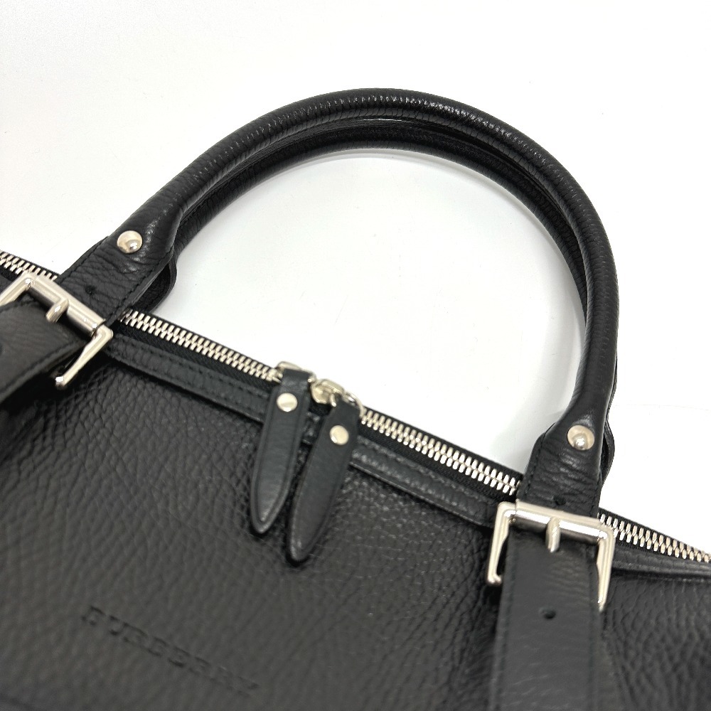 BURBERRY Burberry плечо ../ Logo ручная сумочка портфель сумка "Boston bag" кожа черный унисекс [ б/у ]