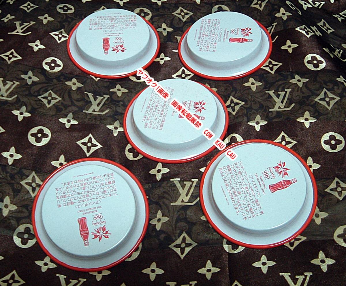  Coca Cola Nagano Olympic Coaster 5 листов [ΦΦ] редкость не продается Novelty steel 1998 год 90 годы предприятие предмет 