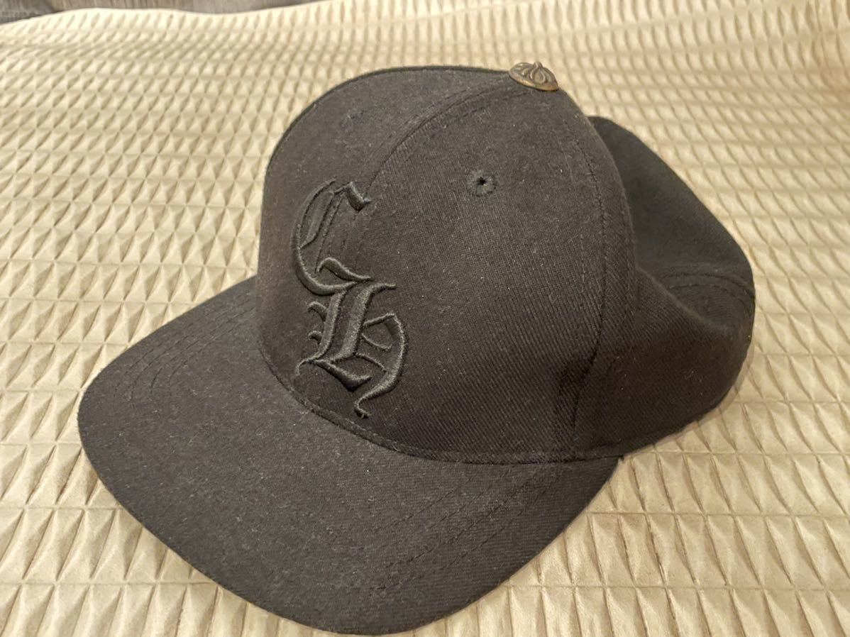 クロムハーツ ベースボールキャップ 黒 サイズ7 1/2 chrome hearts