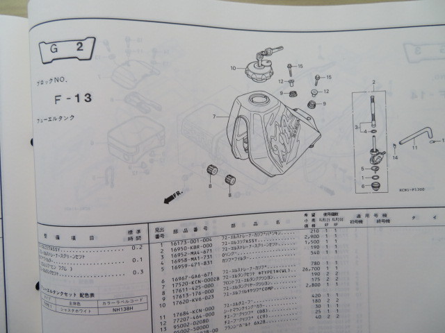 HONDA XLR125R/XLR200R　純正パーツリスト　1版（USED品）_画像3