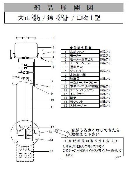 ゼンスイ ウォータークリーナー 大正用・錦・山吹用 短シャフト 　ネコポス便又はゆうパケ便での発送/代引・日時指定不可_画像5