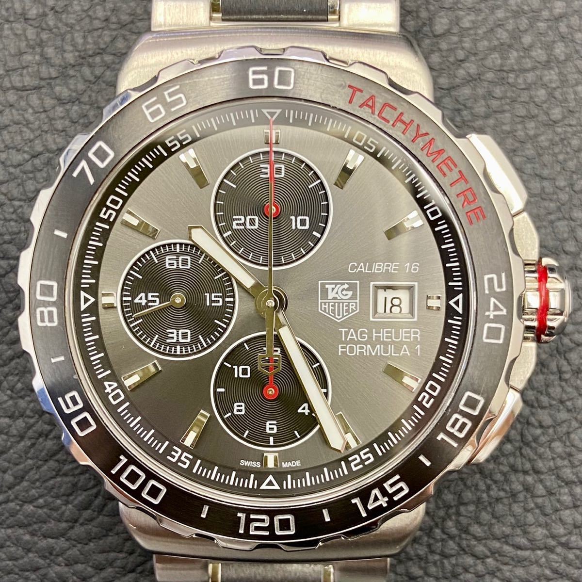 【TAG HEUER】タグホイヤー　フォーミュラ1 SS 腕時計 メンズ ブラック 自動巻_画像4