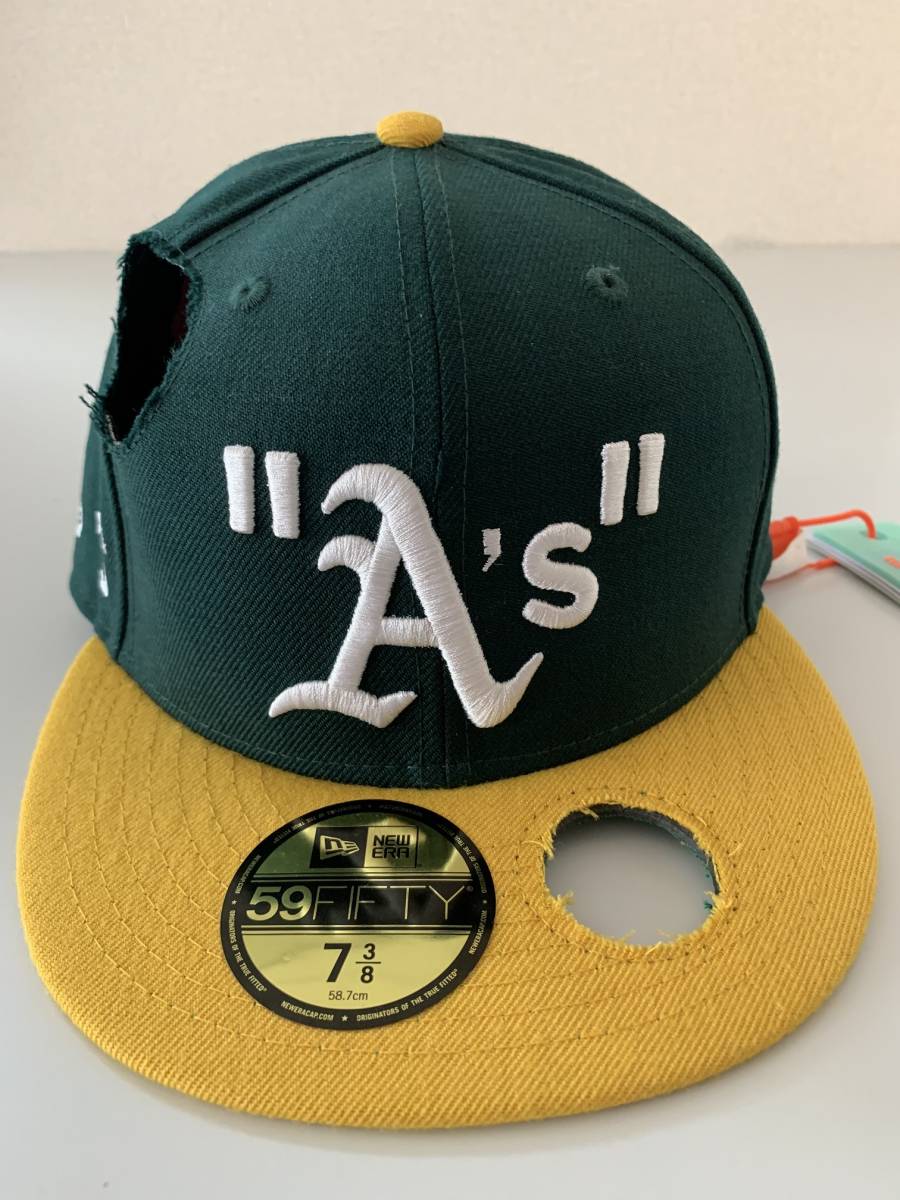 野球帽 OFF WHITE x NEWERA CAP / MLB Oakland Athletics (58.7cm)