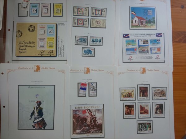 0601F07 外国切手 フランス革命200周年 セイシェル マダガスカル ホンジュラス モナコ等 ３３ページまとめ の画像2