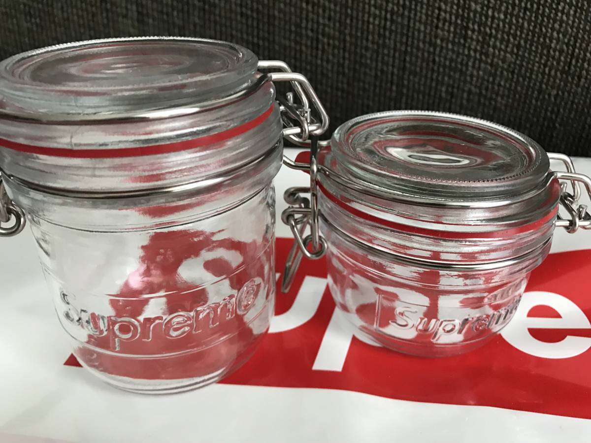 新品 未使用 国内正規品 ◆ Supreme 18ss Week11 Jar Set(2個 1組)ガラス小物入れ ◆ 半タグ付 代官山店舗購入商品 ◆_画像4