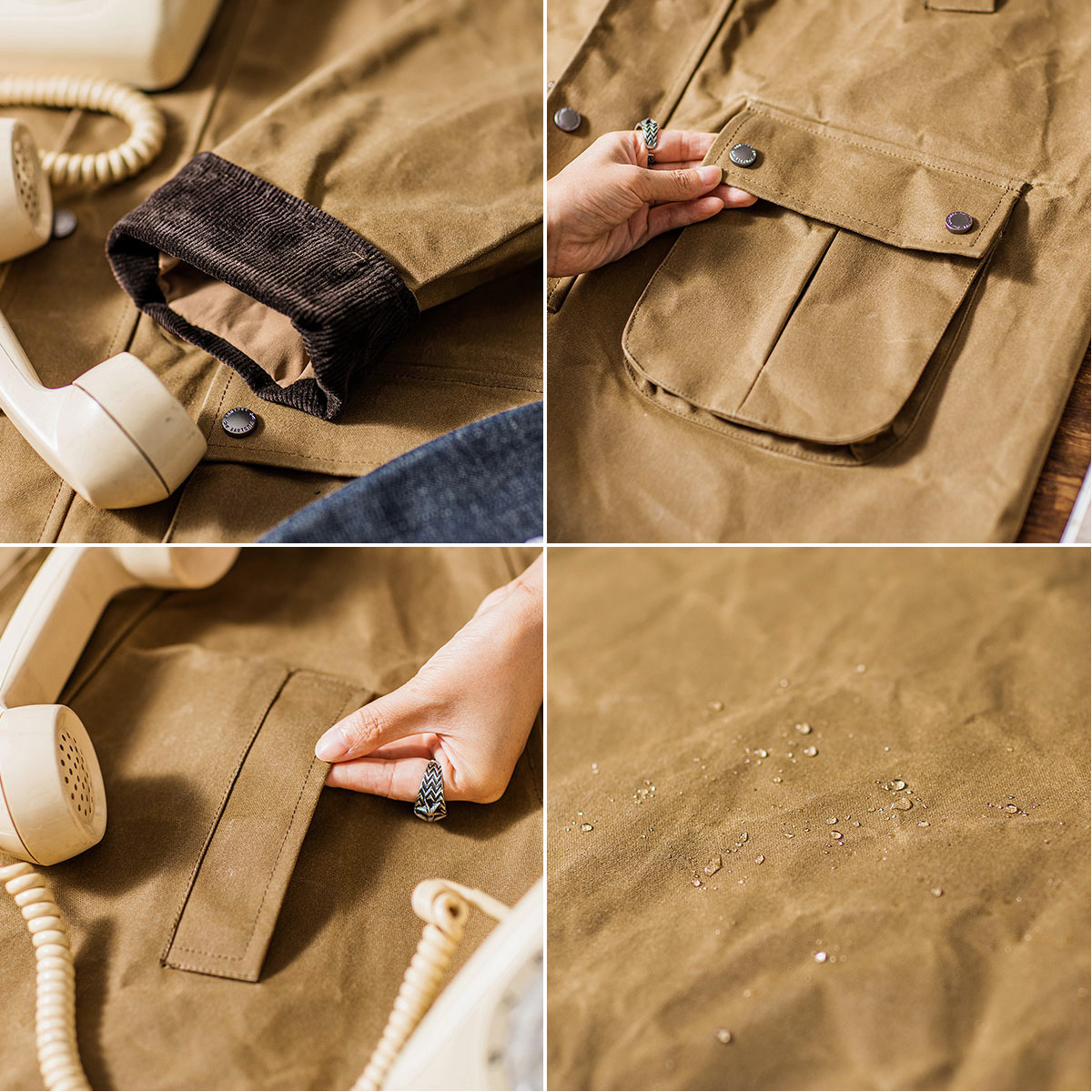  collar. switch . good-looking Vintage reissue wax coating cotton la gran sleeve Work coat jacket M~2XL unused new goods 