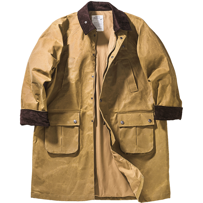  collar. switch . good-looking Vintage reissue wax coating cotton la gran sleeve Work coat jacket M~2XL unused new goods 