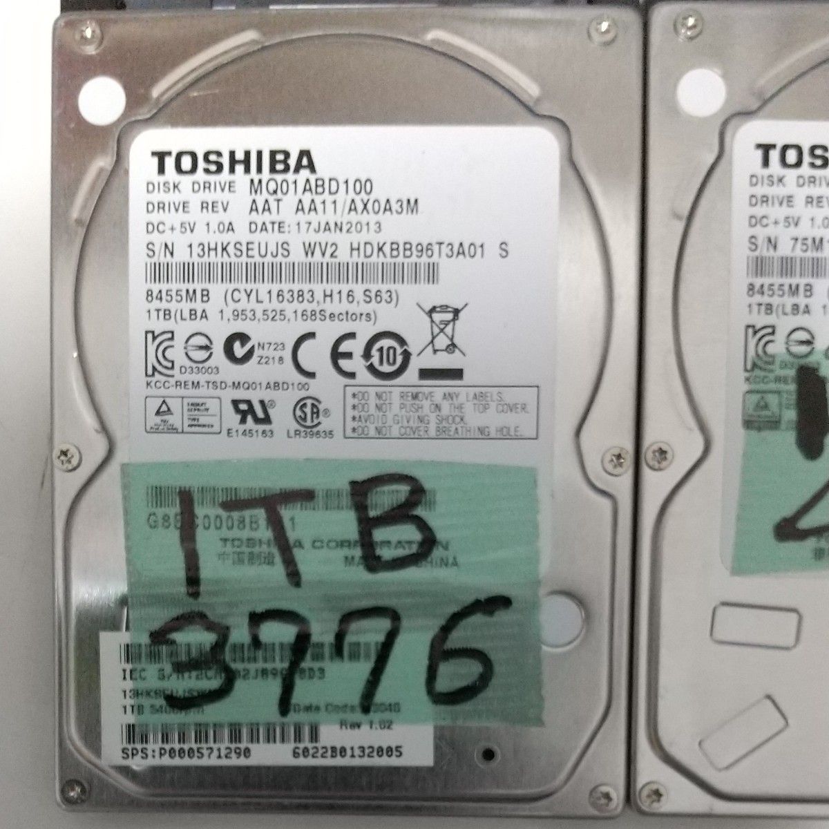 1TB MQ01ABD100 HDD 2.5 正常判定 TOSHIBA - 2