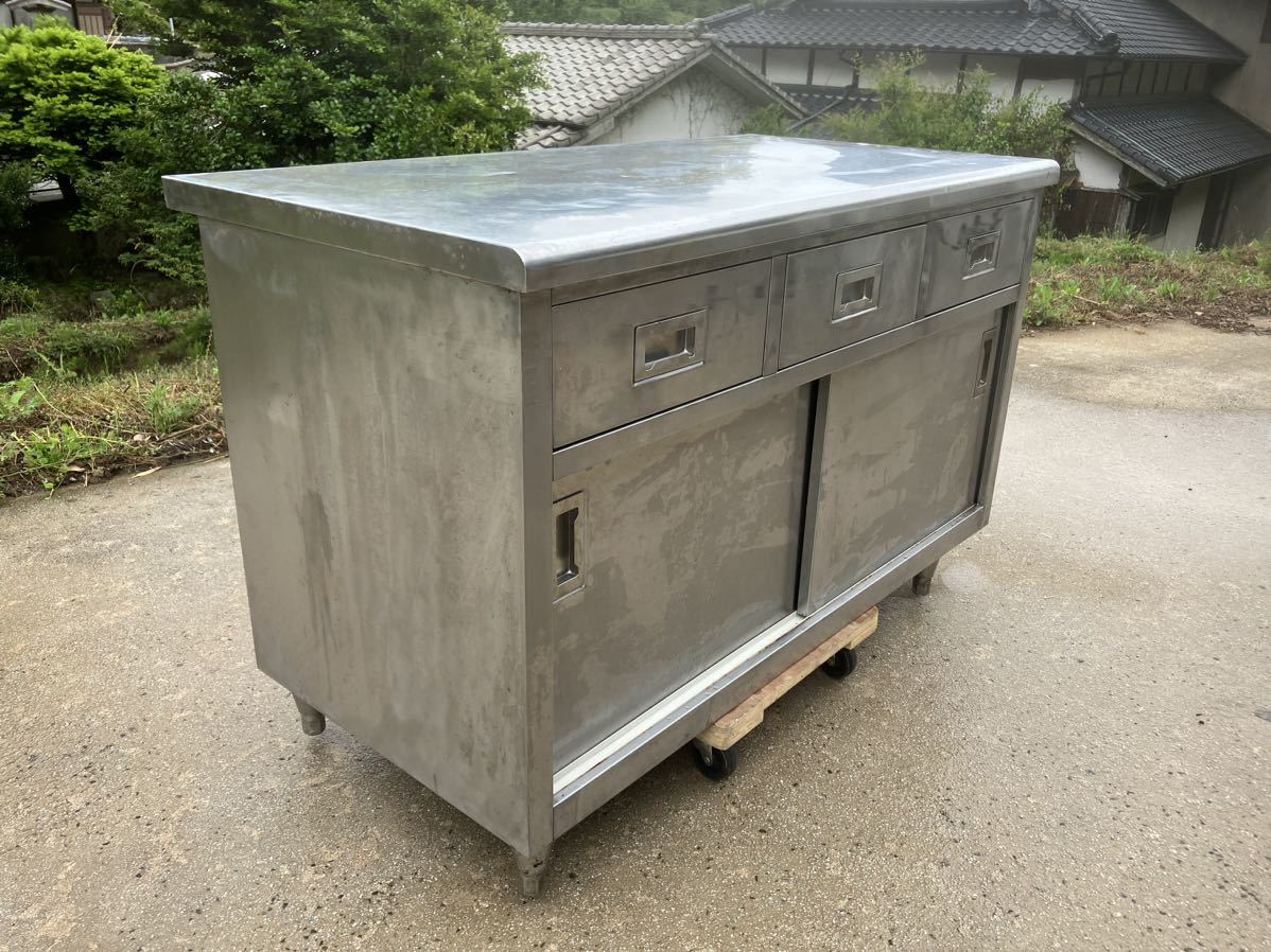 D65☆ステンレス 作業台☆W1280×D660×H810mm 引出し付 業務用 業務用