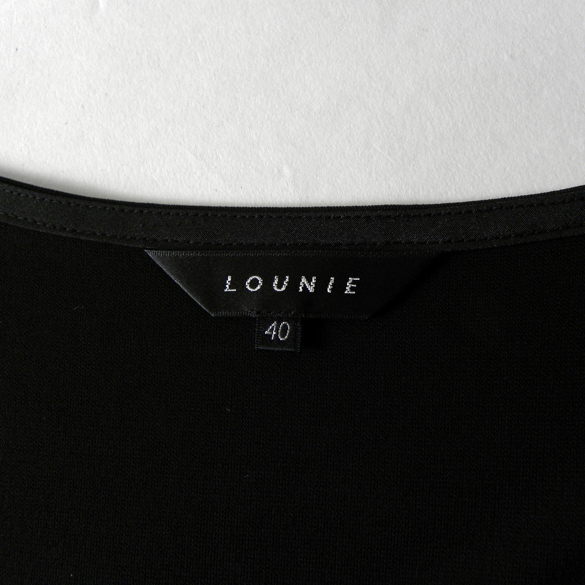  Lounie LOUNIE сверху товар . блестящий . дизайн искусственный шелк поли tia-do оборка безрукавка tops 40 черный сделано в Японии l0511-3