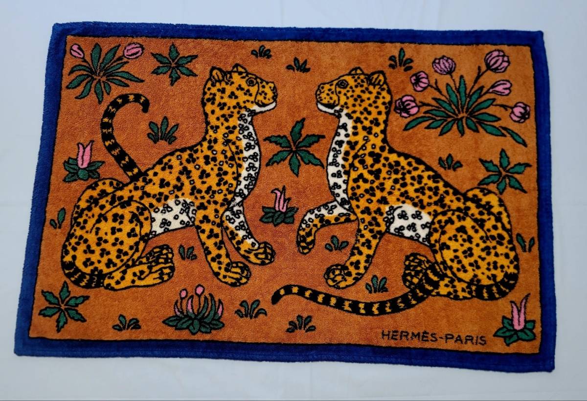 HERMES エルメス タオルマット レジャーマット オレンジ バス ビーチ